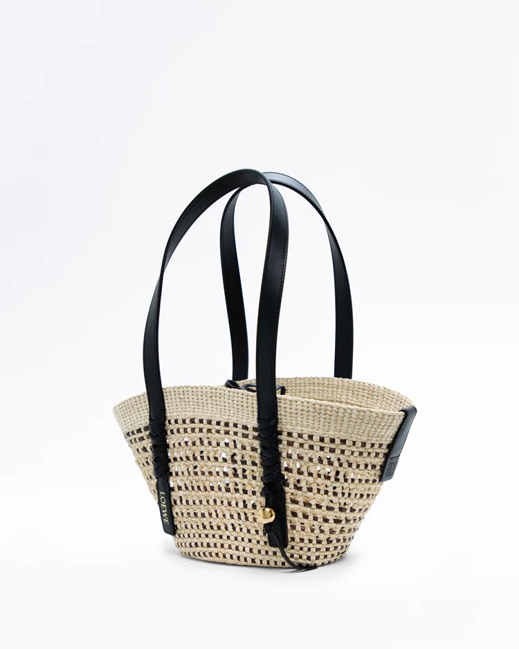 Alternate view angle of Iraca Small Braid Basket Bag