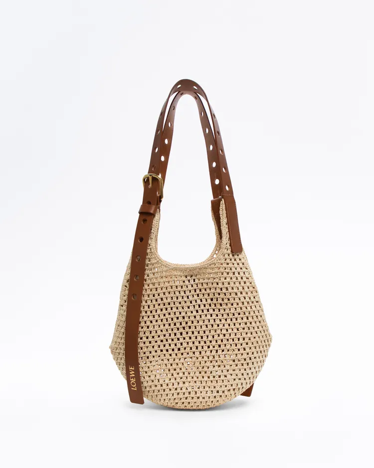 X Paula's Ibiza Raffia Punch Hole Tote