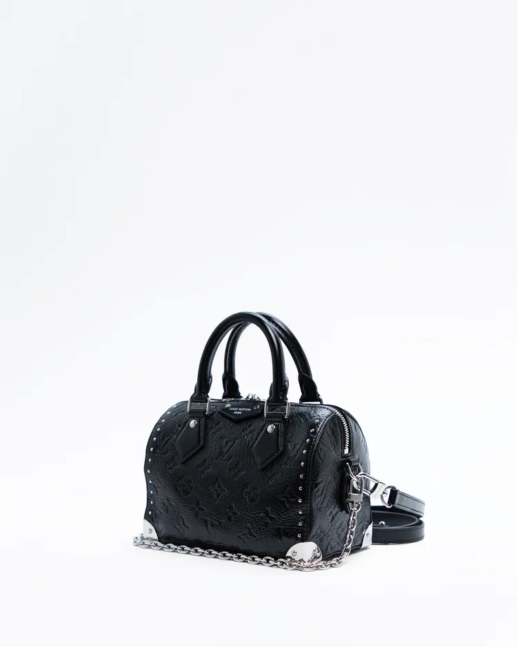 Alternate view angle of Monogram Saga Speedy Trunk 20