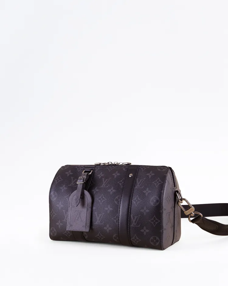 Alternate view angle of Monogram Eclipse City Keepall