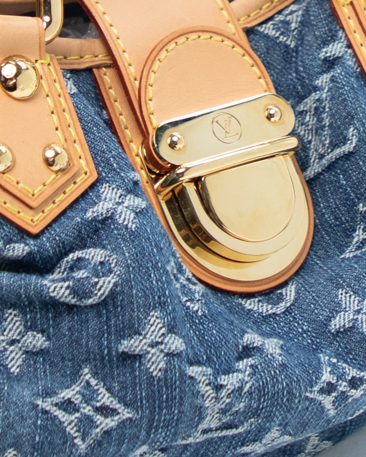 Denim Monogram Pleaty Bag