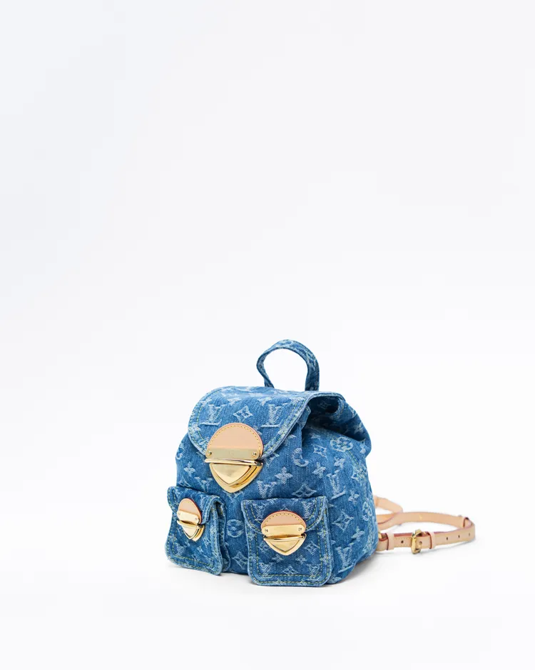 Alternate view angle of Monogram Denim Venice Backpack