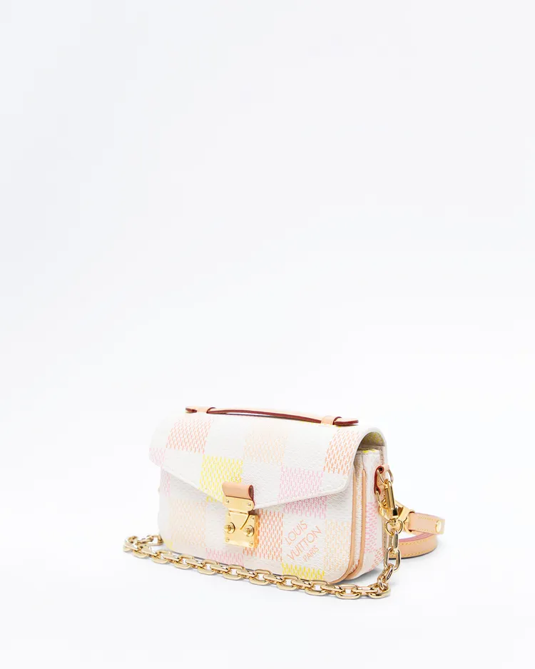Alternate view angle of Damierlicious East West Pochette Metis