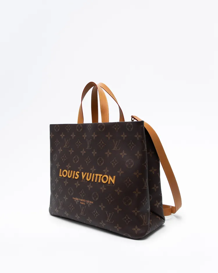 Alternate view angle of Monogram Shopper MM Tote