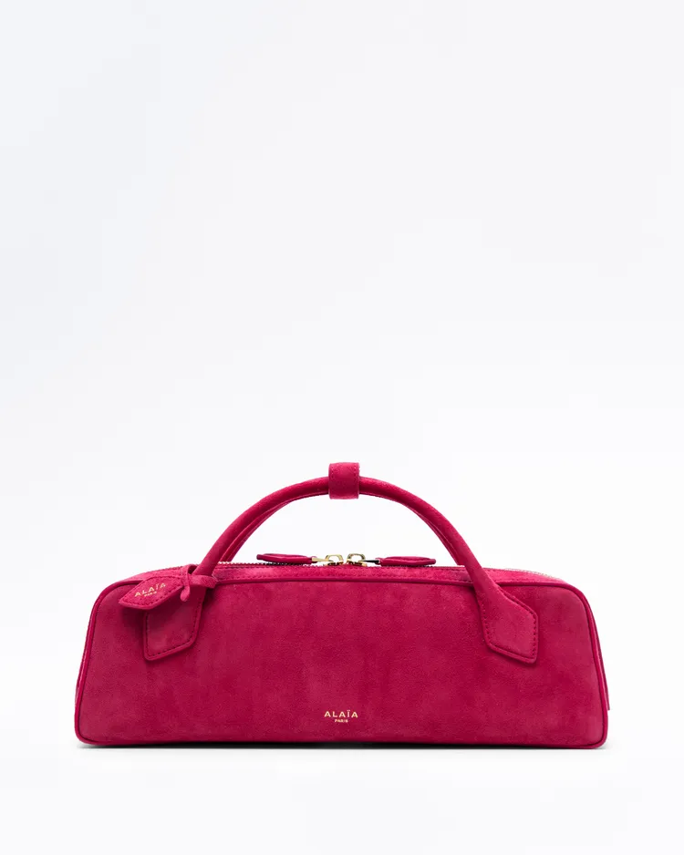Suede Le Teckel Clutch Bag