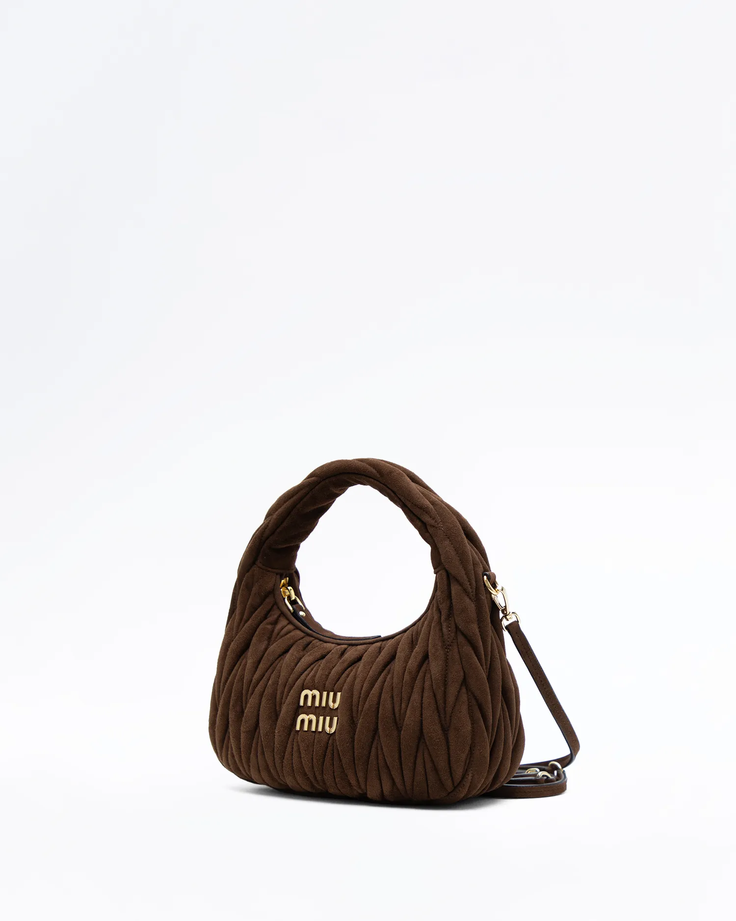 Matelasse Suede Small Wander Hobo Bag