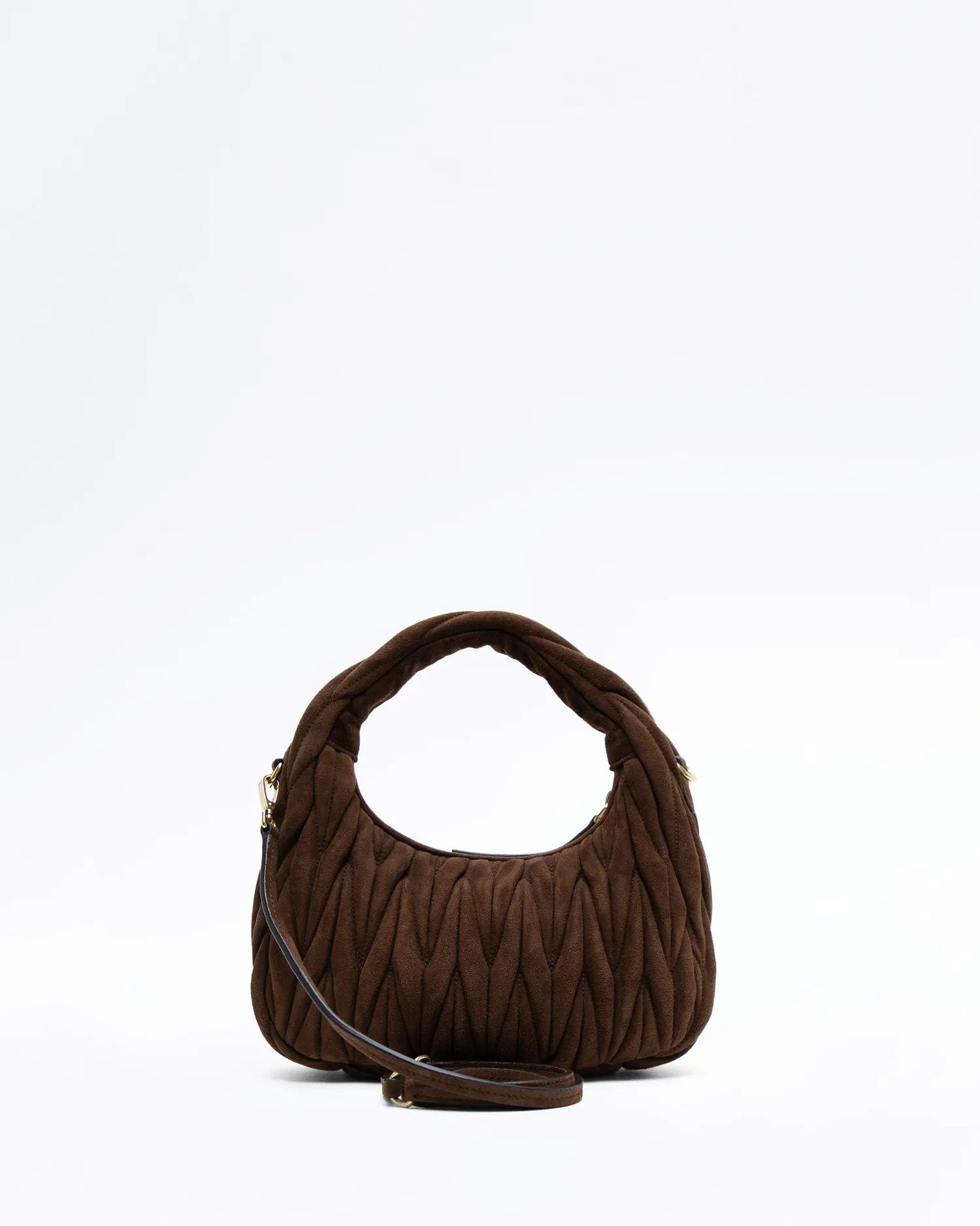 Matelasse Suede Small Wander Hobo Bag