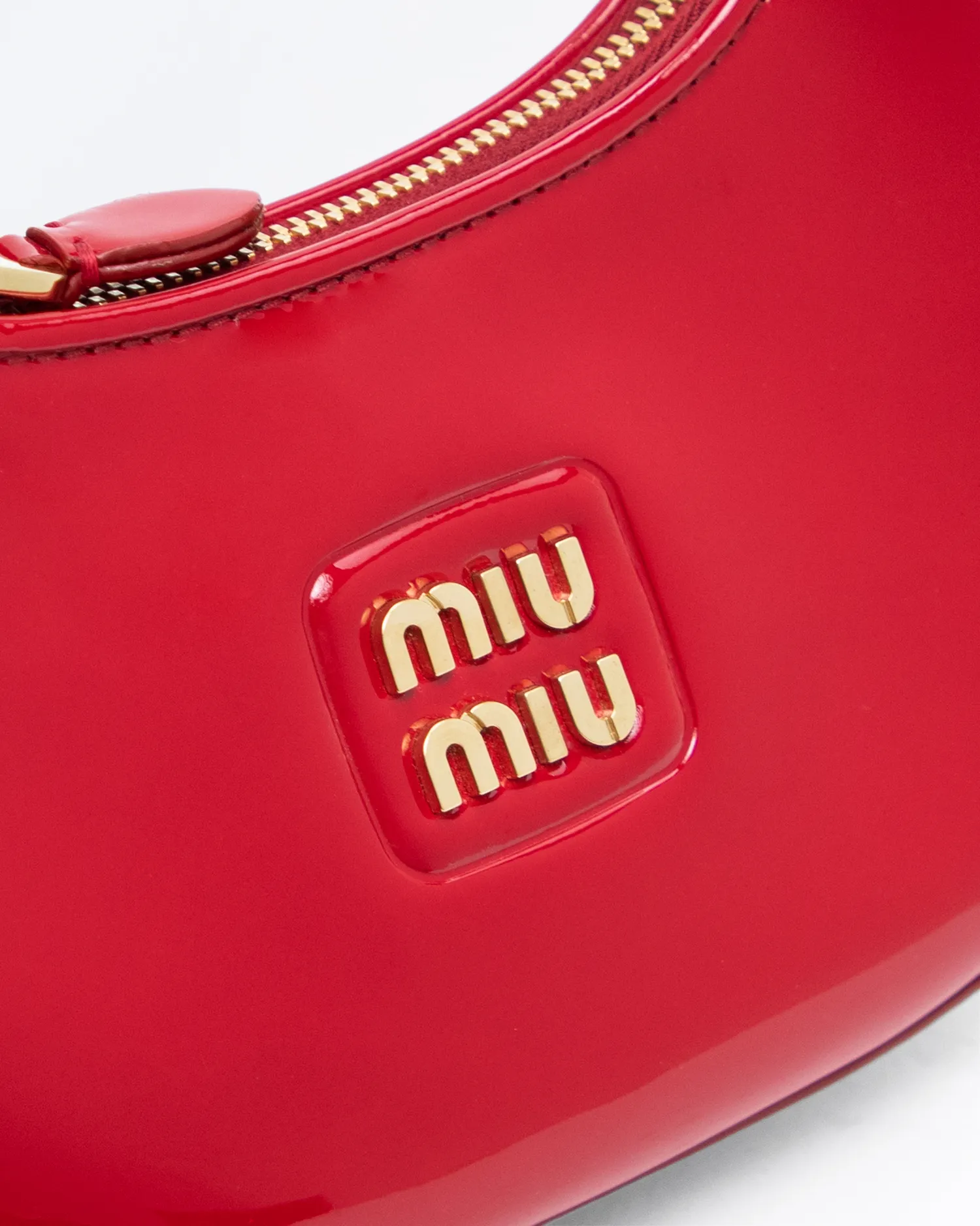 Patent Leather Buckle Mini Hobo Bag