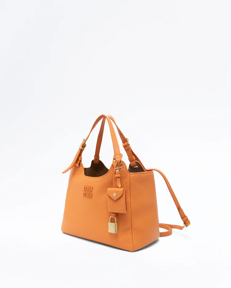 Alternate view angle of Padlock Leather Shoulder Bag