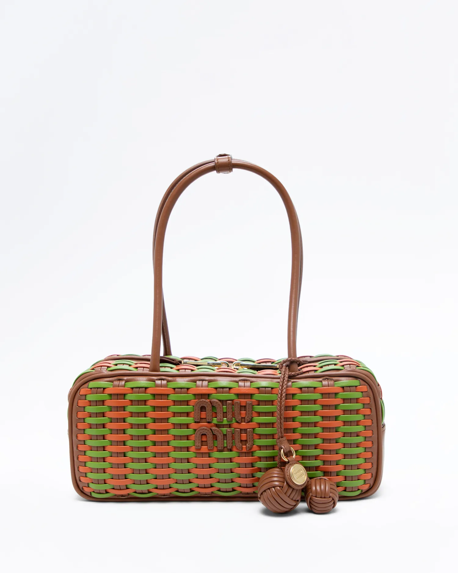 Small Beau Woven Leather Bag