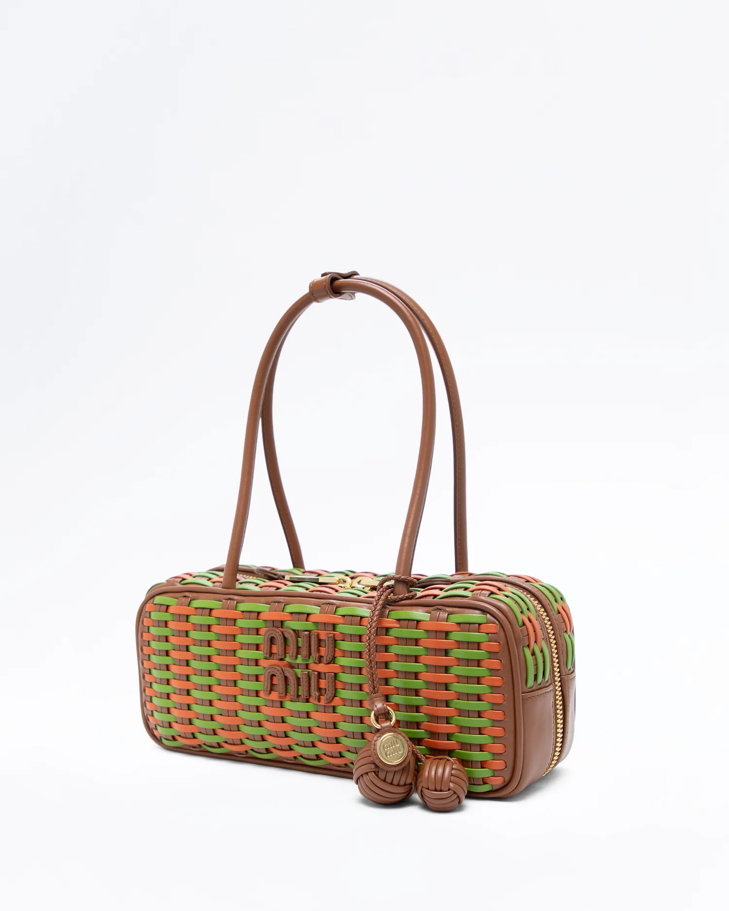 Small Beau Woven Leather Bag