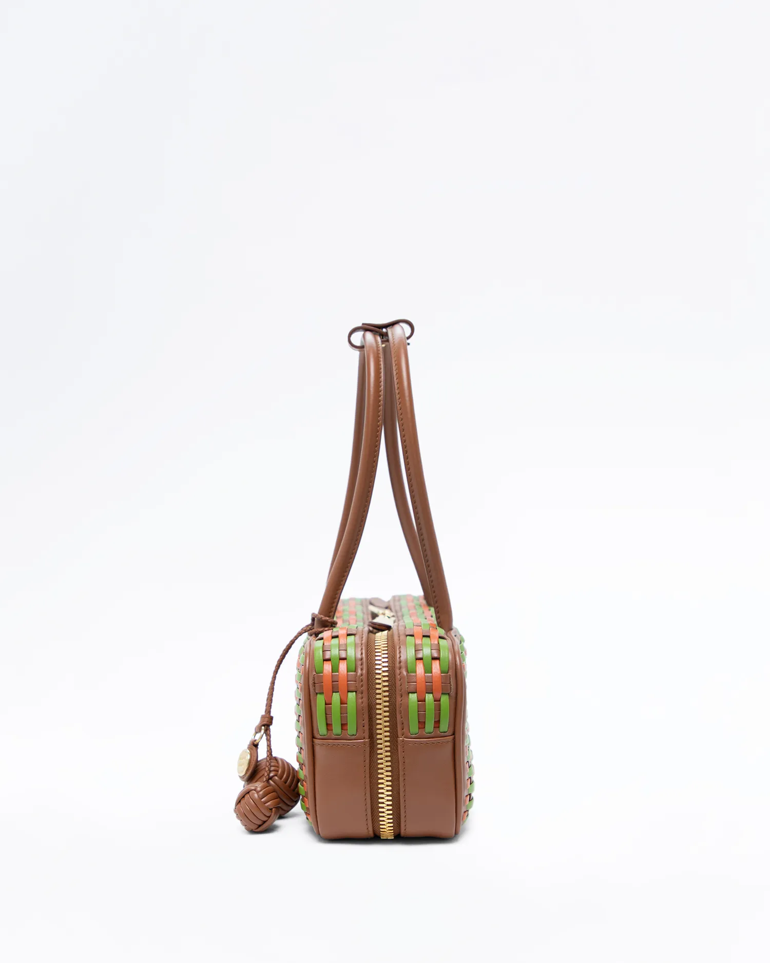 Small Beau Woven Leather Bag