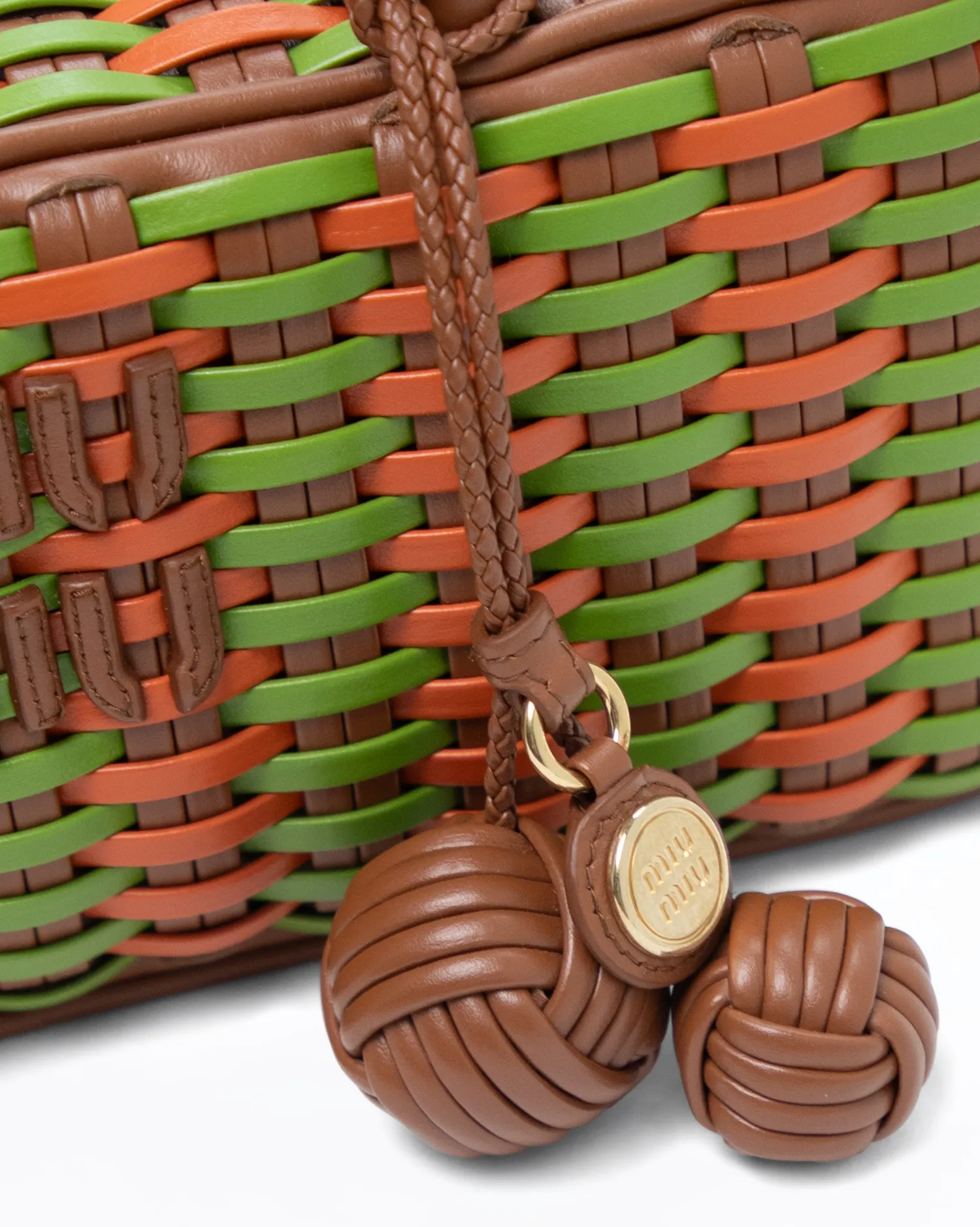 Small Beau Woven Leather Bag