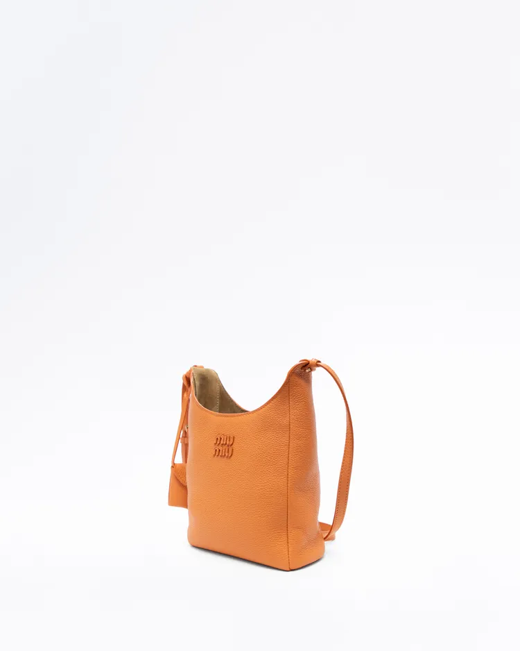 Alternate view angle of Padlock Leather Bucket Bag