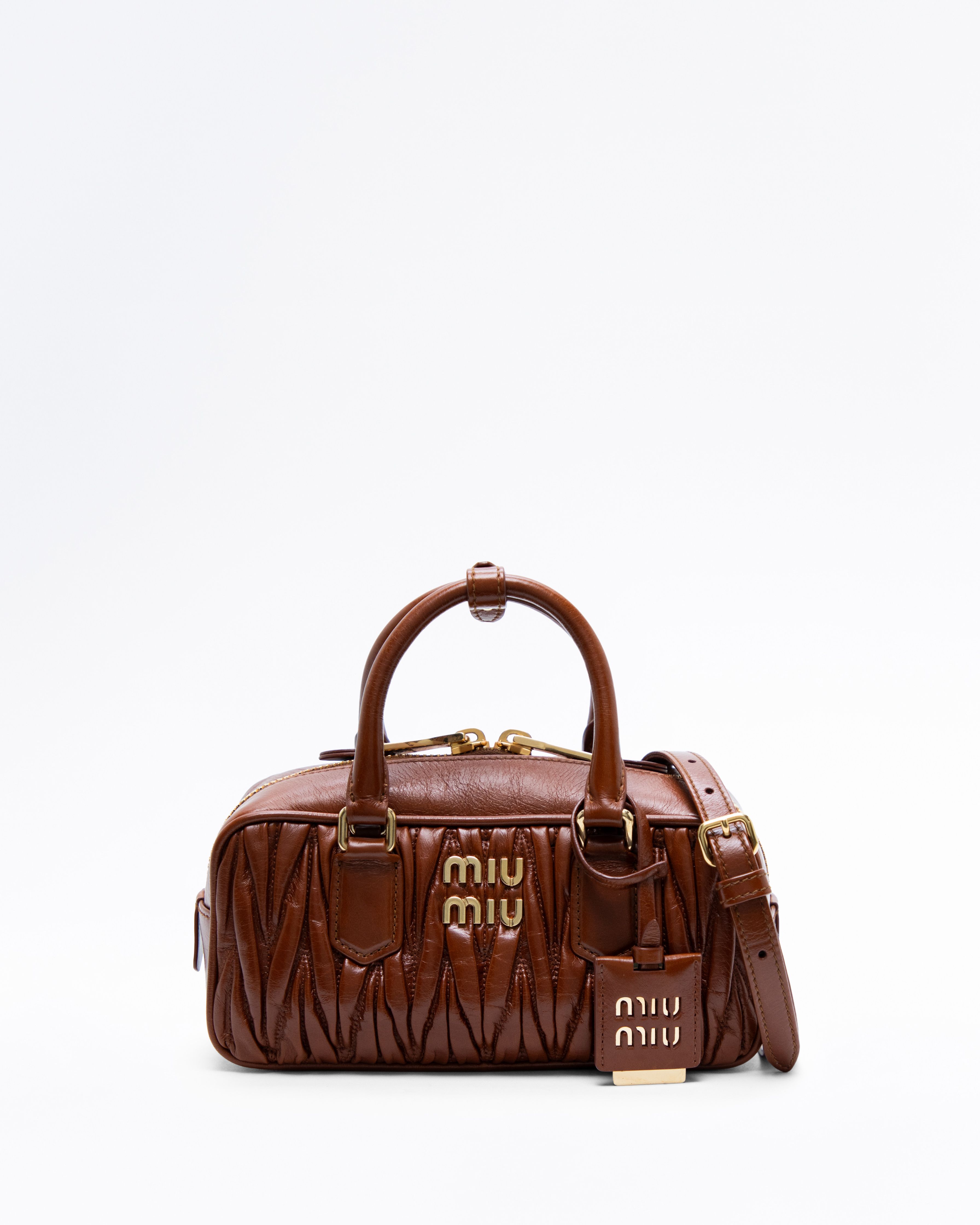 Miu Miu Matelasse Arcadie Small Top Handle Bag | Vivrelle