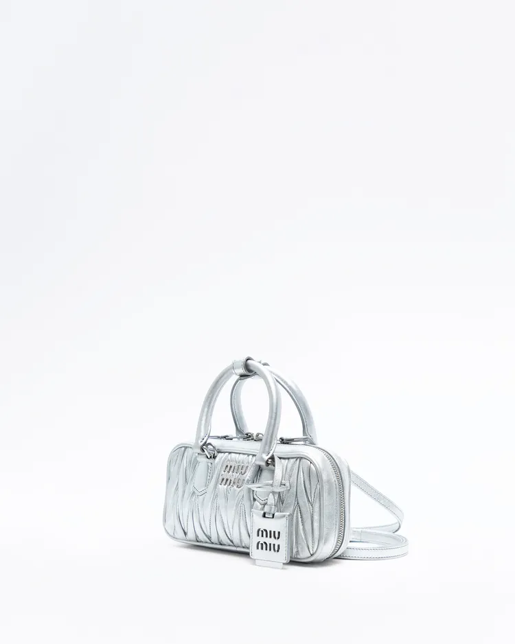 Alternate view angle of Matelasse Arcadie Mini Top Handle Bag
