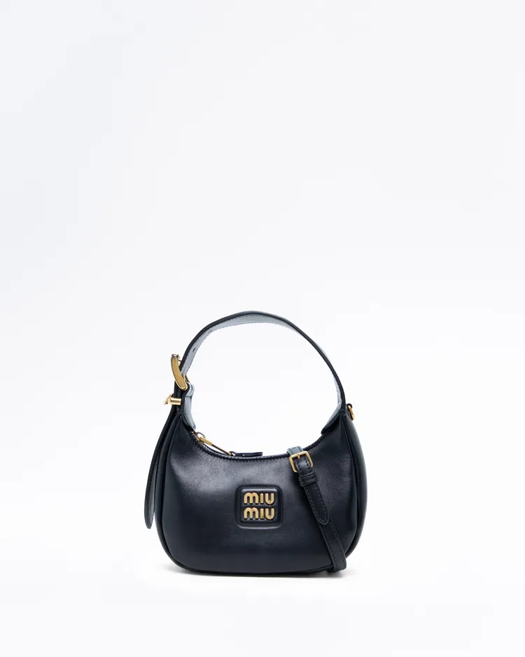 Leather Buckle Mini Hobo Bag