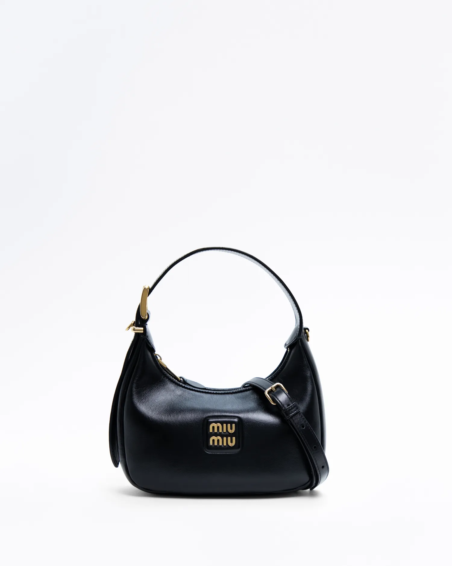 Leather Buckle Hobo Bag