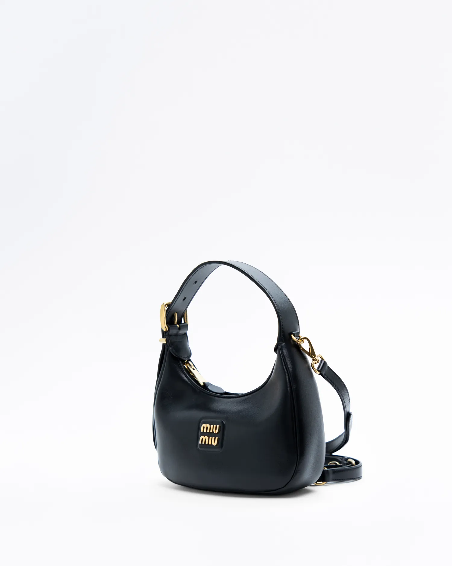 Leather Buckle Hobo Bag