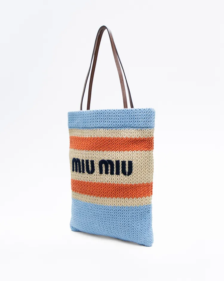 Alternate view angle of Crochet Logo Tote Bag