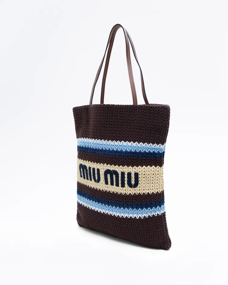 Alternate view angle of Crochet Logo Tote Bag