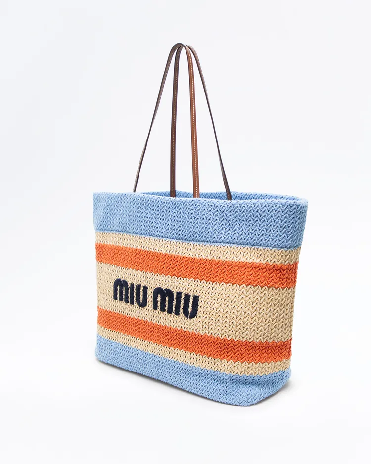 Alternate view angle of Crochet Logo Large Tote Bag