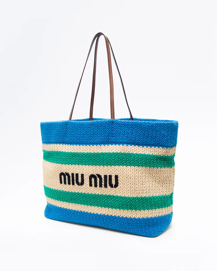 Alternate view angle of Crochet Logo Large Tote Bag