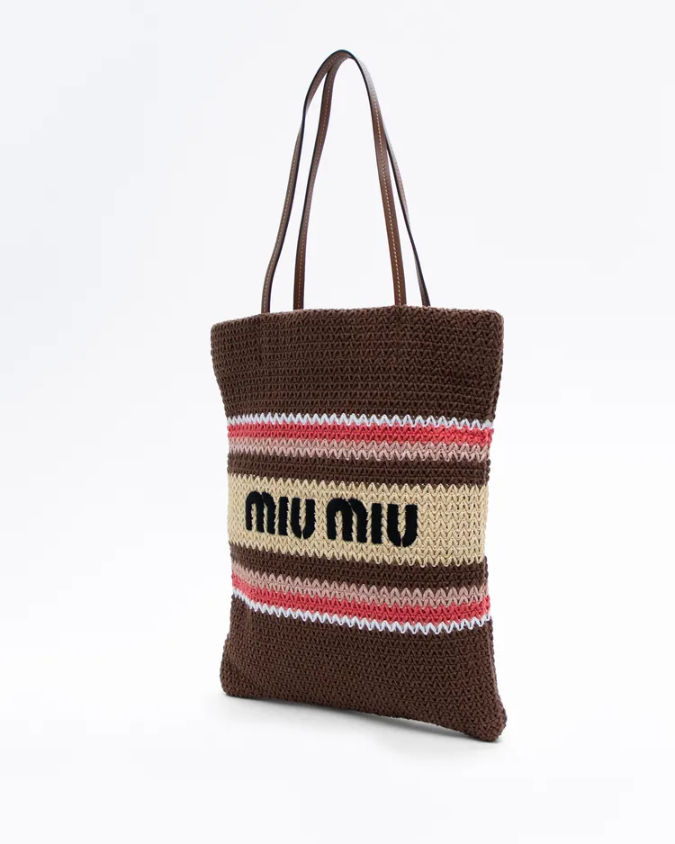 Alternate view angle of Crochet Logo Tote Bag