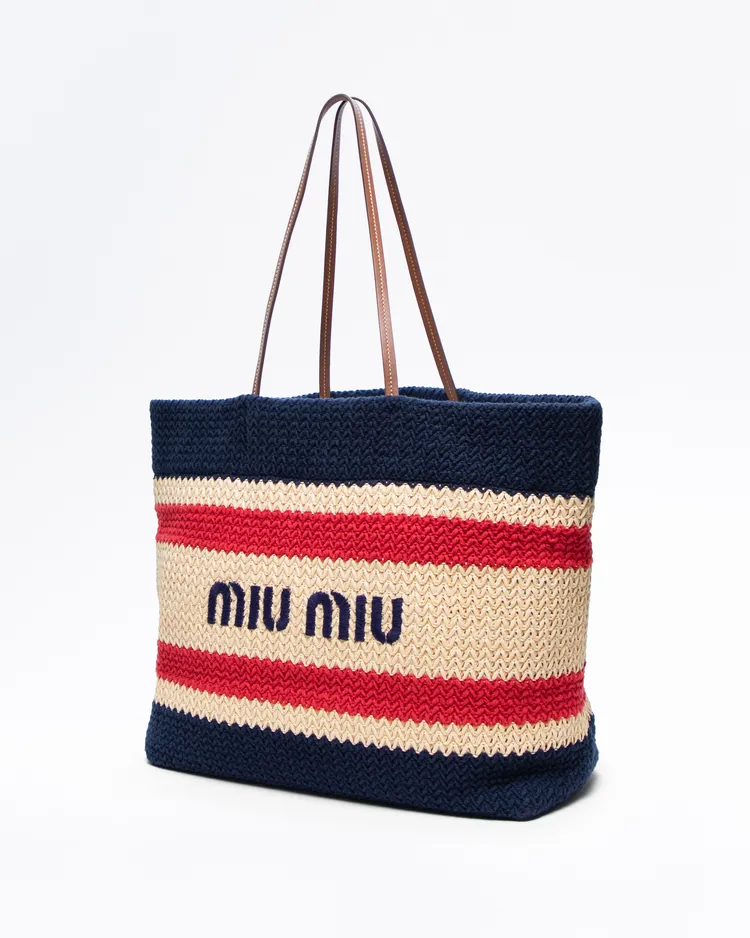 Alternate view angle of Crochet Logo Large Tote Bag