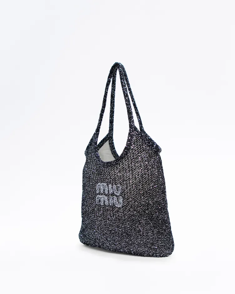 Alternate view angle of Sequin Mesh Ivy Tote