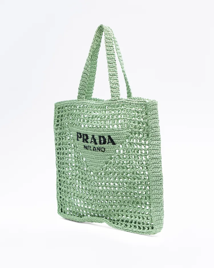 Alternate view angle of Raffia Tote Bag