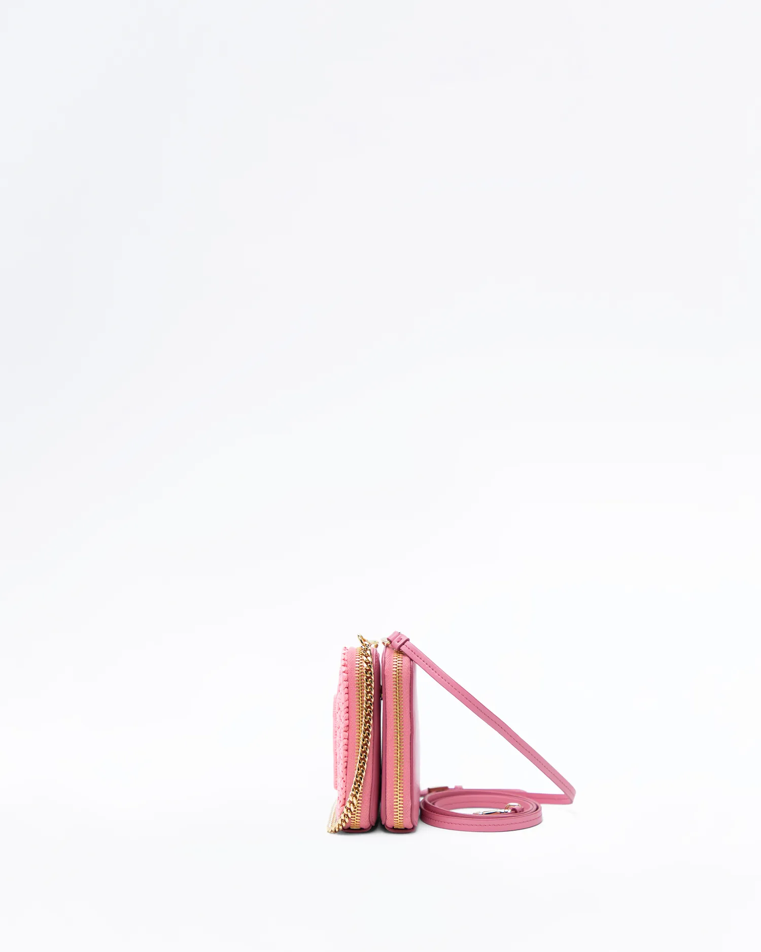 Raffia Triangle Mini Pouch Bag