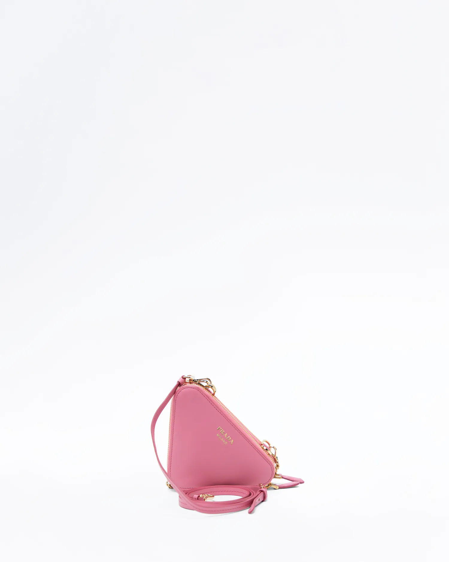 Raffia Triangle Mini Pouch Bag