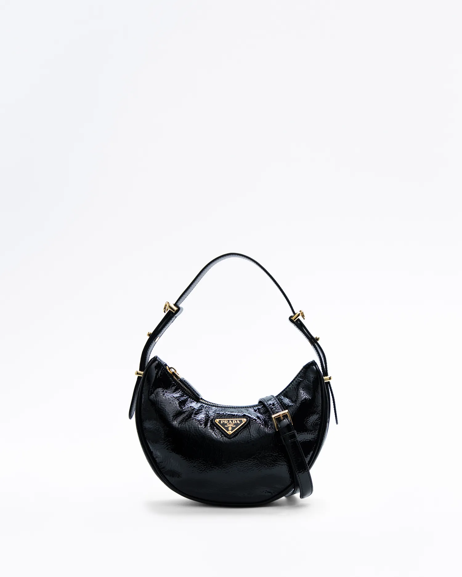 Patent Arqué Small Shoulder Bag