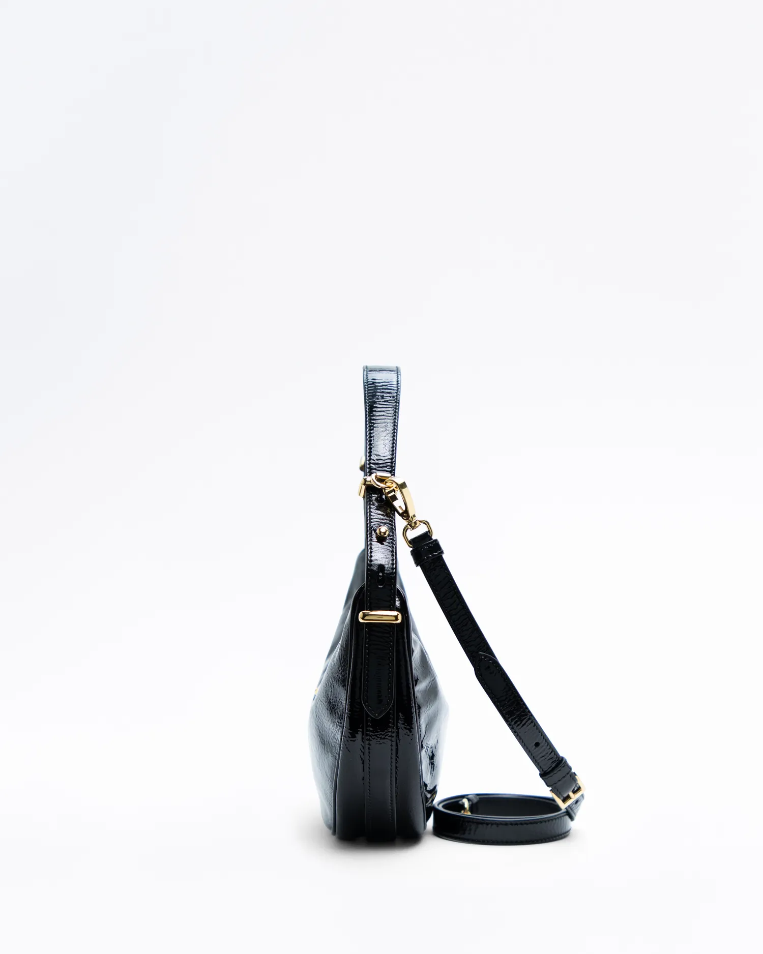 Patent Arqué Small Shoulder Bag