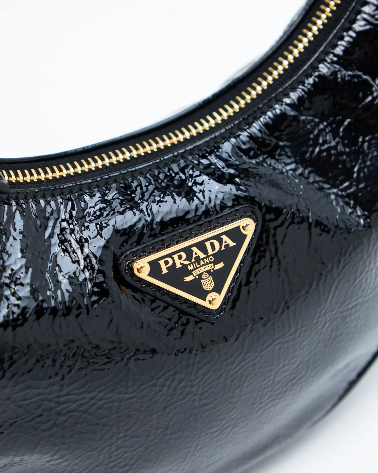 Patent Arqué Small Shoulder Bag