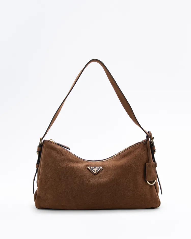 Nubuck Aimée Large Shoulder Bag