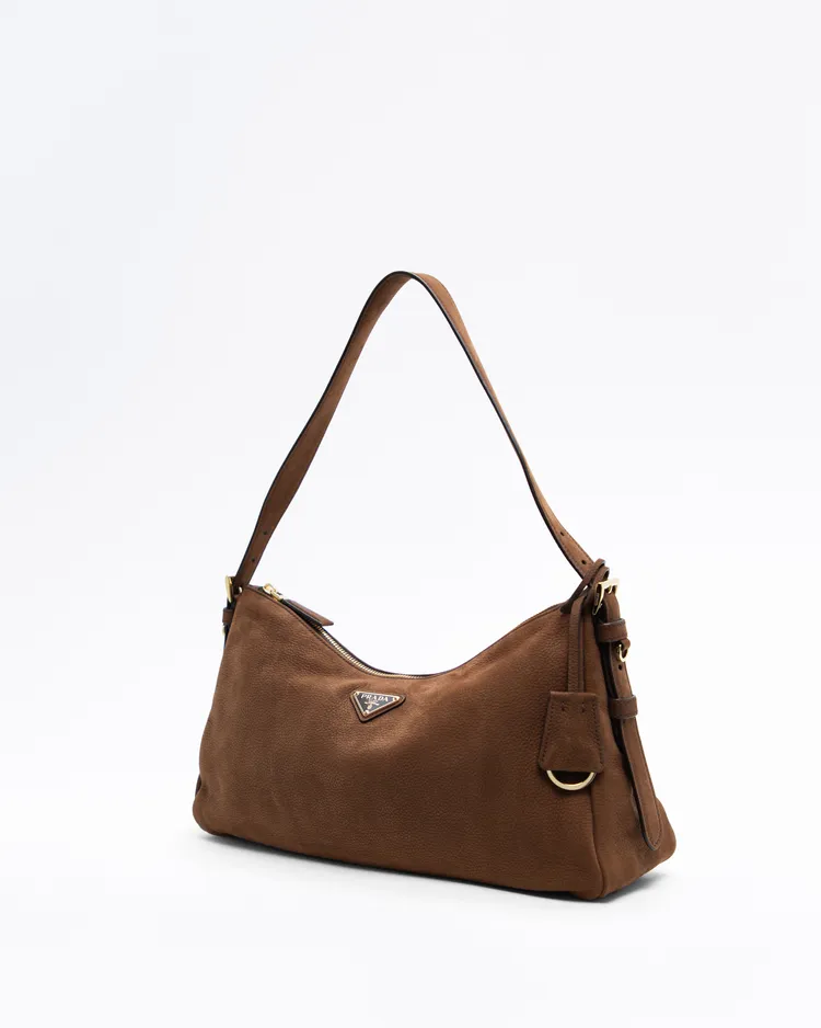Alternate view angle of Nubuck Aimée Large Shoulder Bag