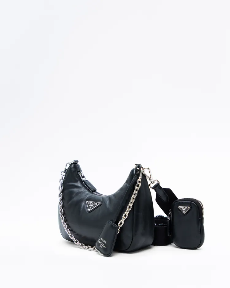Alternate view angle of Re-Edition 2005 Padded Leather Bag
