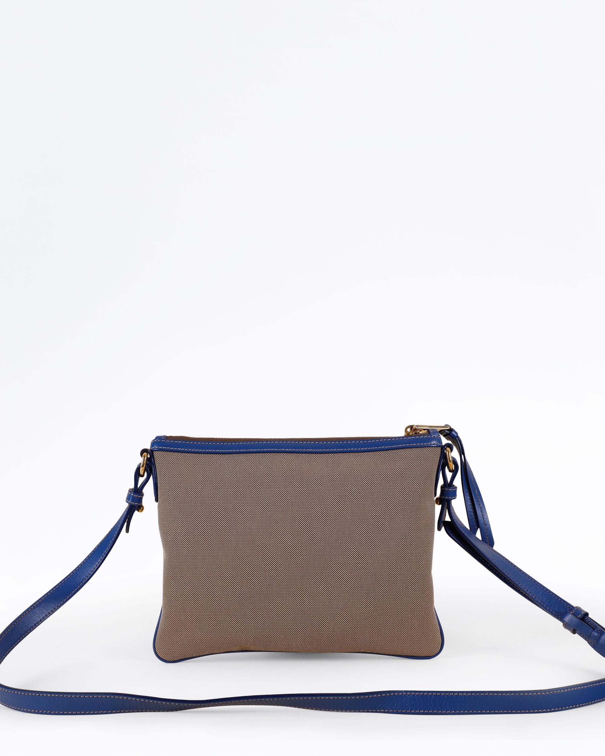 Prada Jacquard Bandoliera Flat Zip Crossbody | Vivrelle