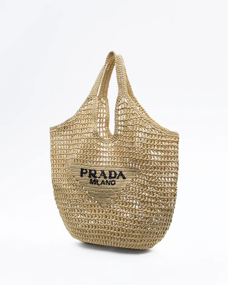 Alternate view angle of Raffia Tote Bag