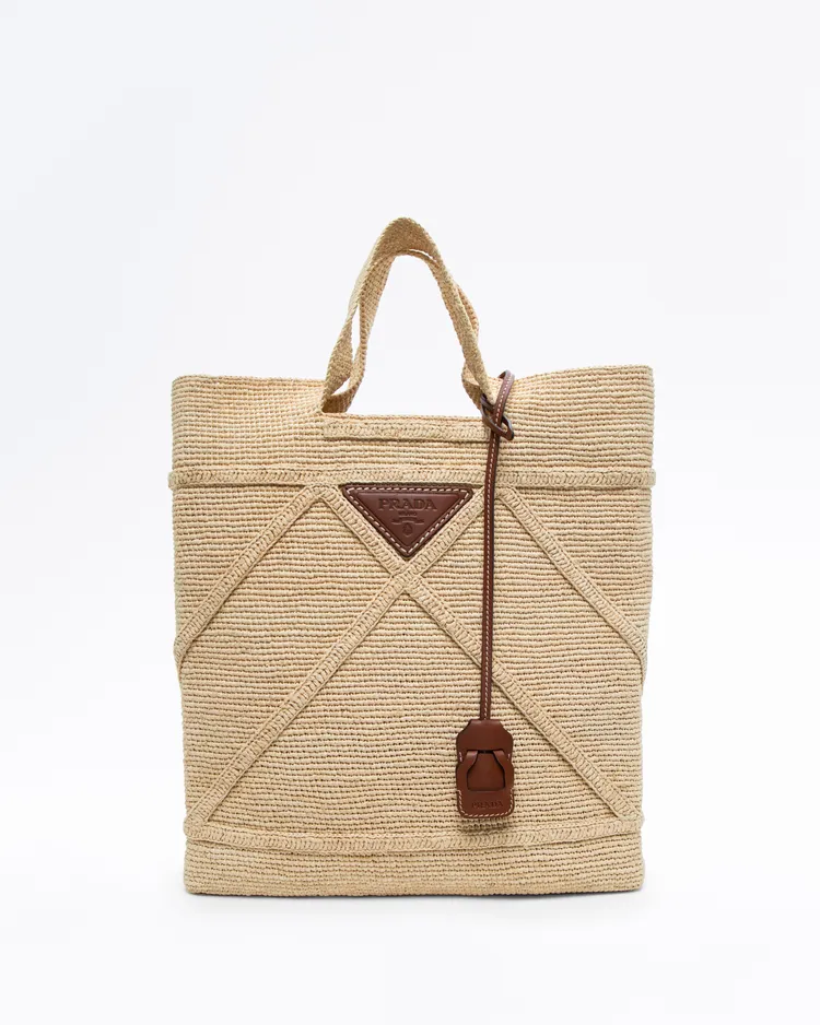 Triangle Logo Crochet Tote Bag