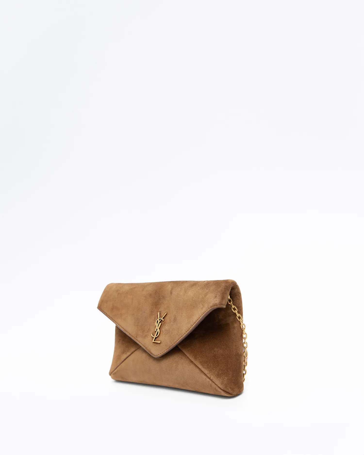 Suede Cassandre Chain Pouch
