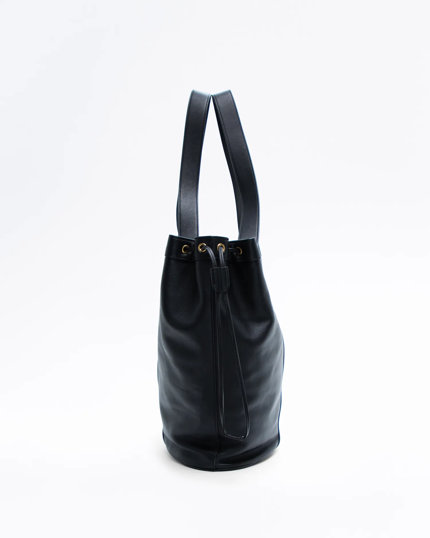 Leather Y Drawstring Tote