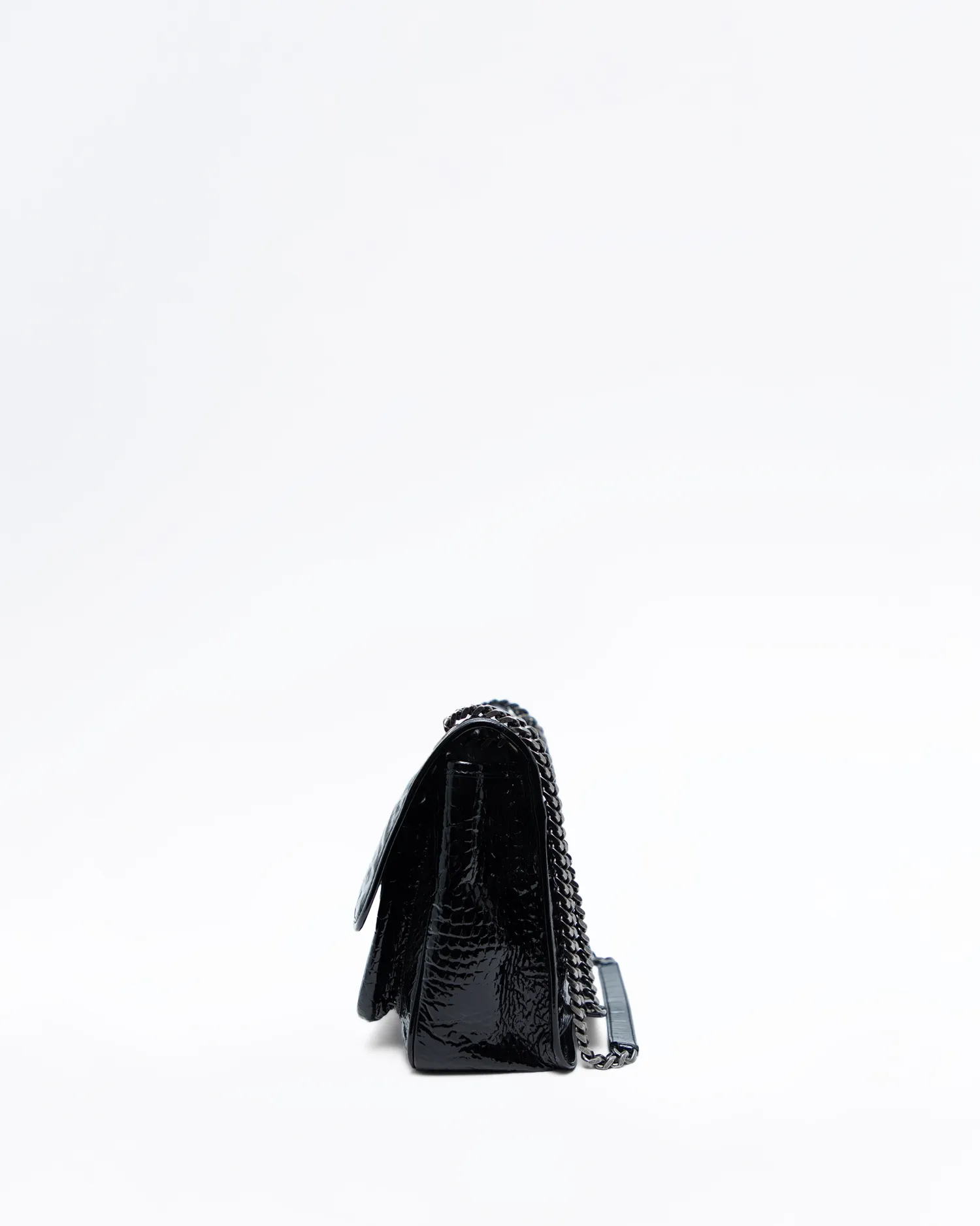 Patent Croc-Embossed Medium Niki Bag