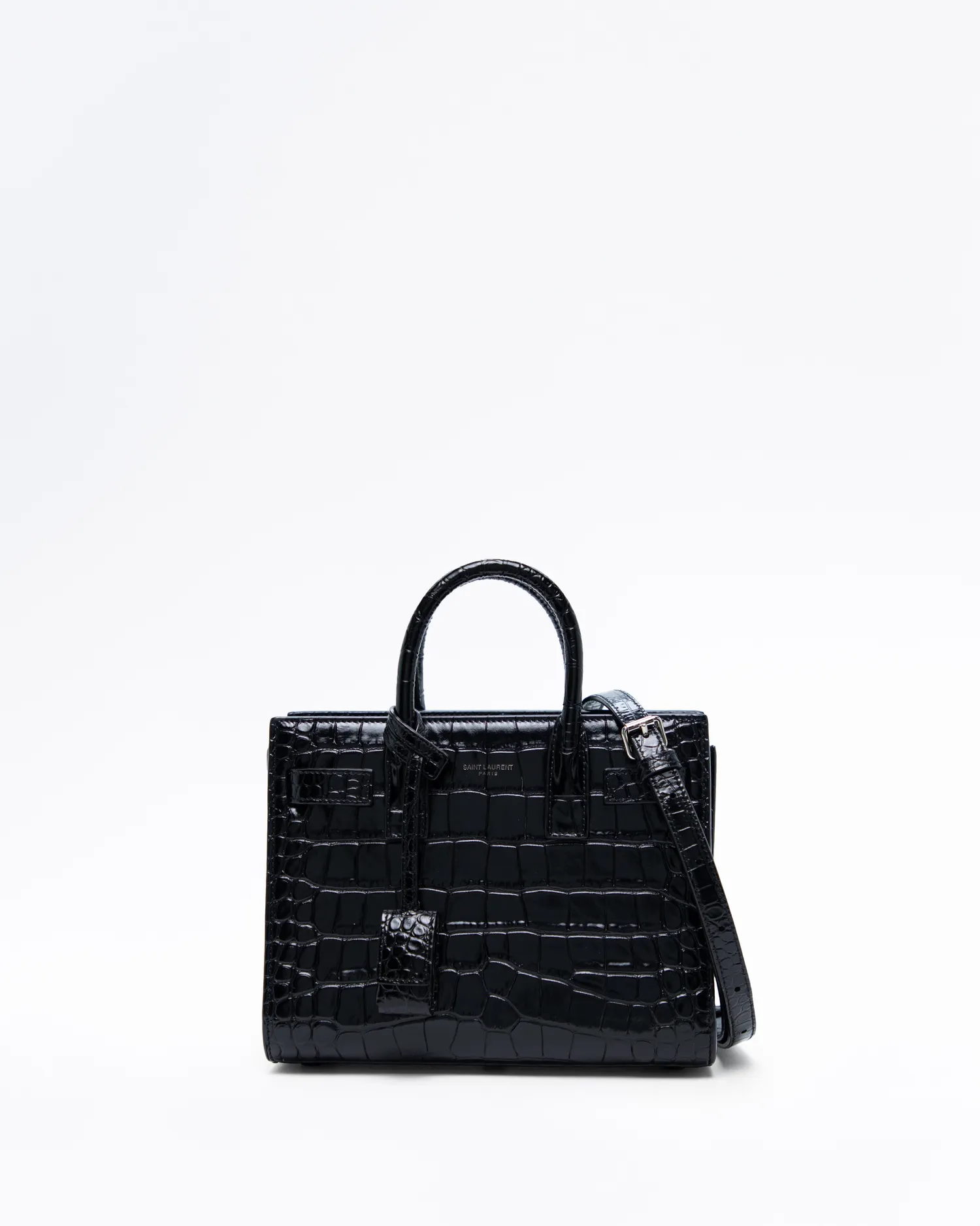 Croc-Embossed Nano Sac De Jour