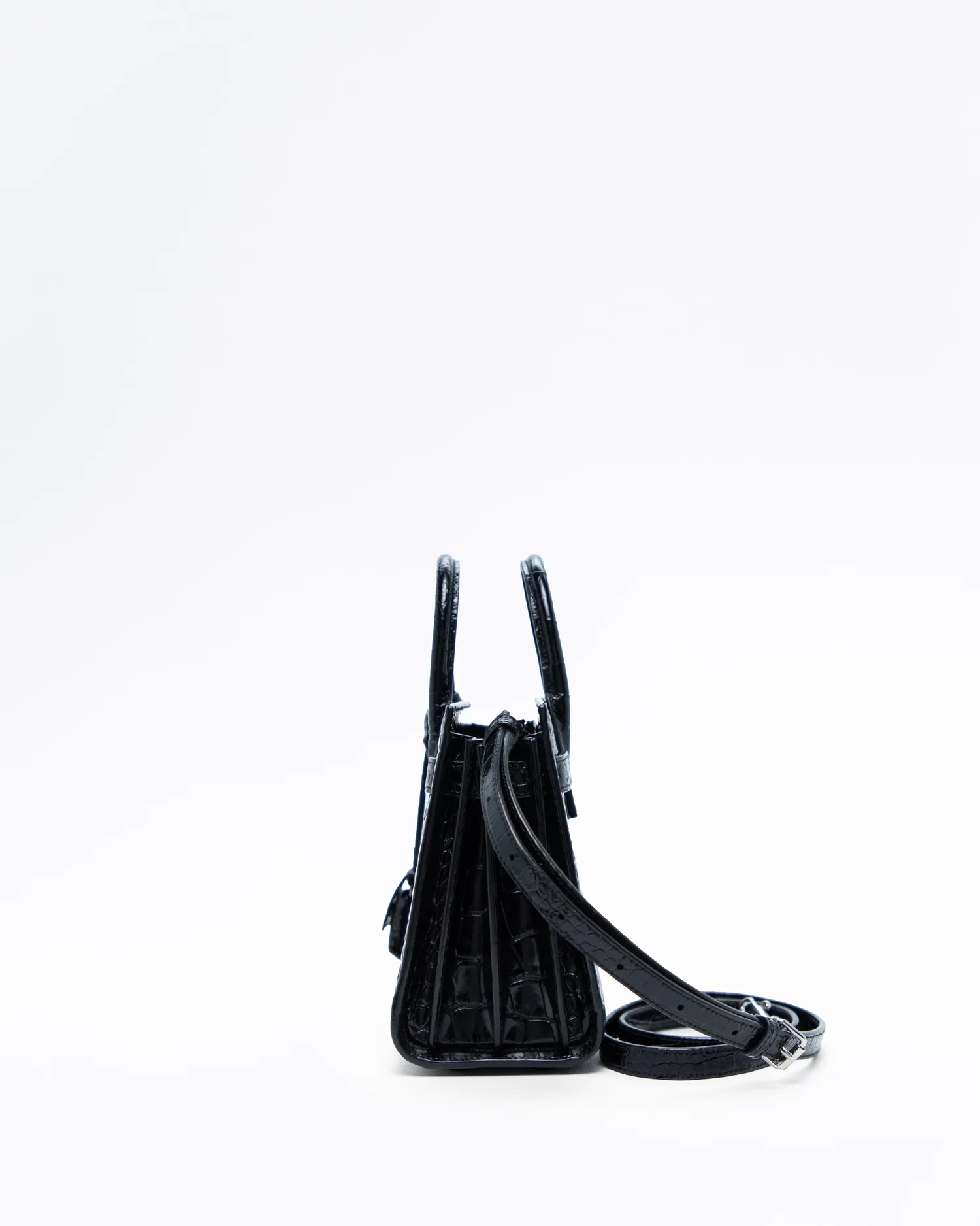 Croc-Embossed Nano Sac De Jour