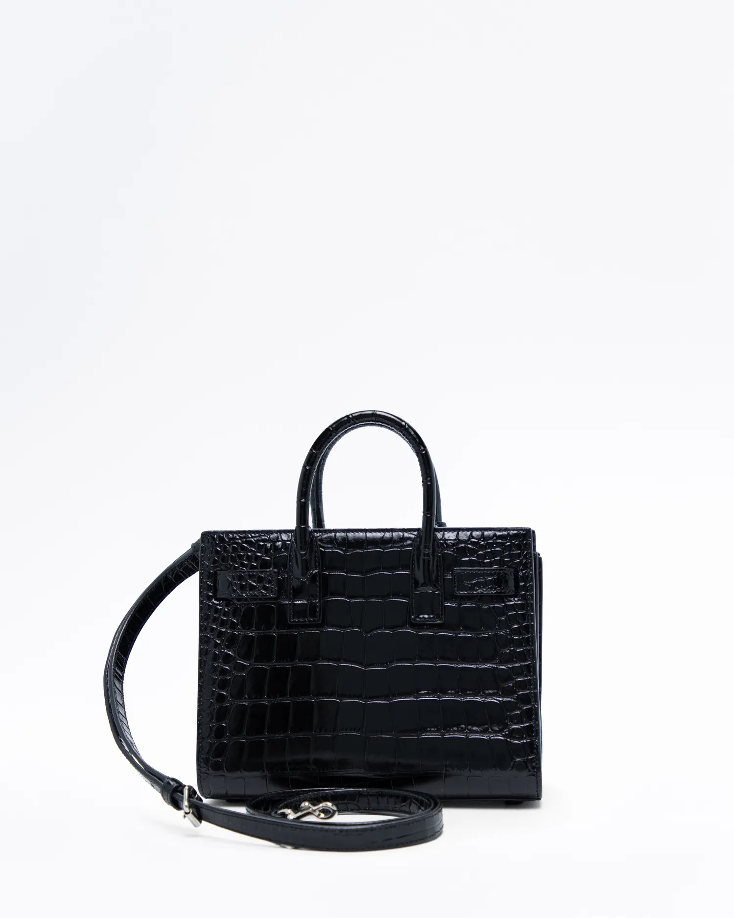 Croc-Embossed Nano Sac De Jour
