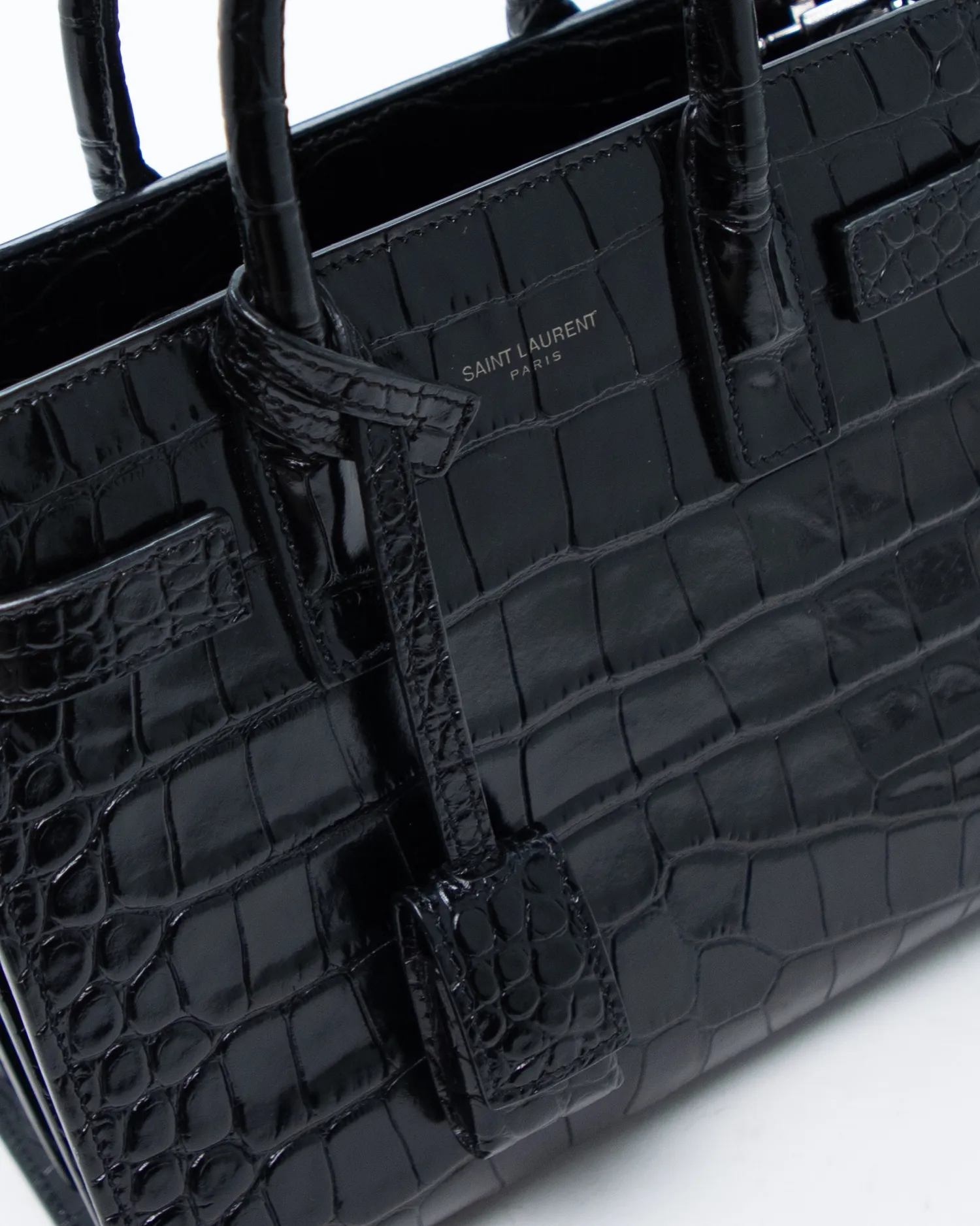 Croc-Embossed Nano Sac De Jour