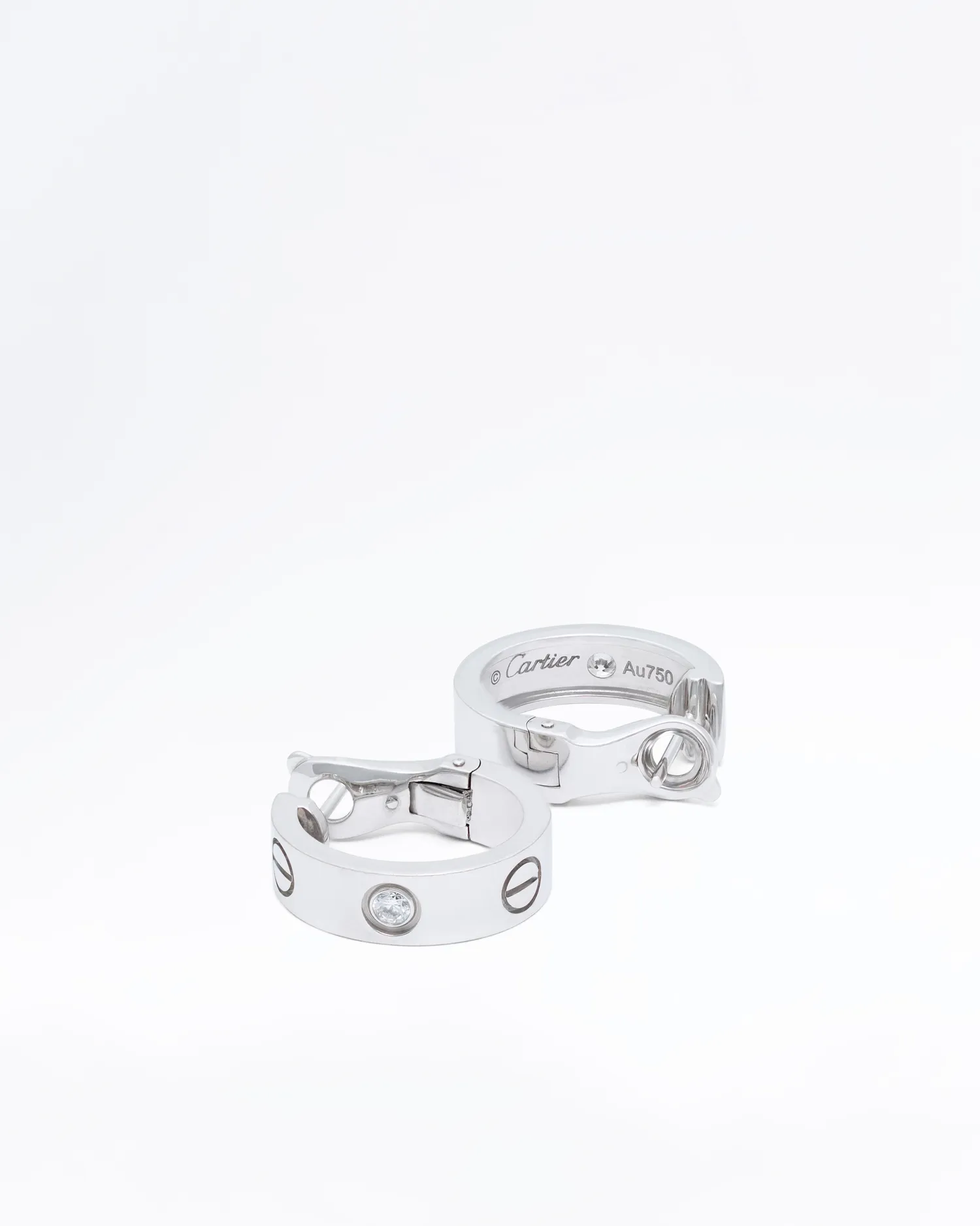 Diamond Love Hoop Earrings